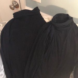 2 black turtlenecks girls 7/8